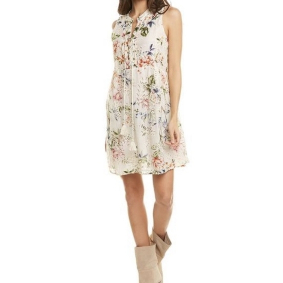 Johnny Was Jade Caprice Lace up Mini Dress Sz.Med - Picture 2 of 9